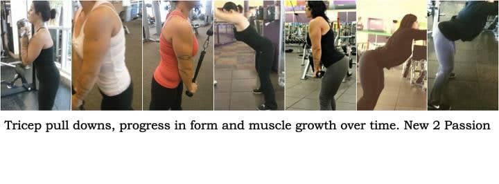 Tina's tricep training progression